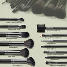 13-Piece Makeup Brush Set with Powder Puff - Foundation, Blush, Eyeshado... - $10.38