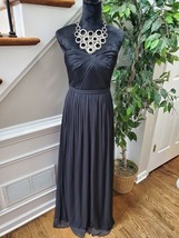 David&#39;s Bridal Women&#39;s Black 100% Polyester Off The Shoulder Long Maxi Dress 8 - £67.94 GBP