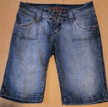 Hydraulic ~ Size 5/6 ~ Cotton Blend ~ Denim ~ Blue Jean Shorts ~ Embellished - £17.67 GBP