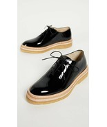 WANT Les Essentiels Cordova Crepe Patent Leather Oxford Shoes Black ( 40... - $247.74