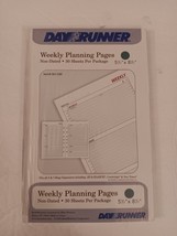 Day Runner 5.5&quot; X 8.5&quot; Non-Dated Weekly Planning Pages 30 Sheet Package New - $11.99