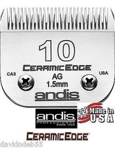 Andis Ceramic Edge 10 Blade*Fit Ag,Agc,Dblc,Smc,Mbg Oster A5,A6 Wahl Km Clipper - £30.55 GBP