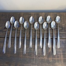 Iced Tea Spoons Walco Classic Bead 12 Spoons Walco Stainless Steel Tea S... - $24.70