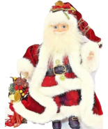 Macy&#39;s Christmas Holiday Lane Jingle Bell Santa Figurine Santa 9&quot; Tall - $17.75