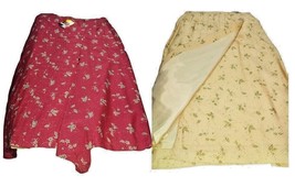 Skirt Folds Long Red Beige Gypsy Vintage New 2 Colours 3 Sizes Summer 70&#39;s - £28.83 GBP