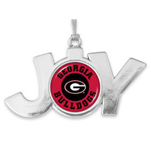 62009 Georgia Bulldogs JOY with Round Logo Christmas Ornament - £14.23 GBP