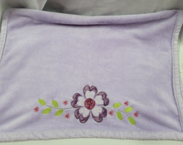 Kidsline Purple Lavender Fleece Flower Baby Girl Blanket Floral - £18.29 GBP