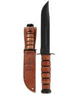 Ka-Bar 1220 US Army Straight Edge Fighting Utility Knife W Leather Sheat... - $135.59