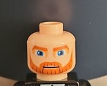 LEGO Star Wars Obi Wan Kenobi Clone Wars Minifigure Head Brown Beard - $3.32