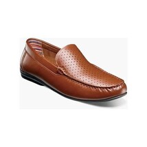 Stacy Adams Conroy Moc Toe Perf Slip-On Casual Shoes Cognac 25702-221 image 6