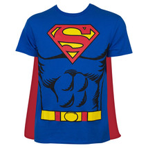 Superman Cape Costume Tee Shirt Blue - £25.21 GBP