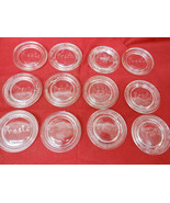 Vintage Lot of 12 Presto Clear Glass Top Lid Inserts Mason Canning Jar  - £23.34 GBP