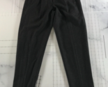 Vintage Philippe Adec Pants Mens 24x28 Black Tapered Leg Pleated Wool Hi... - $18.49