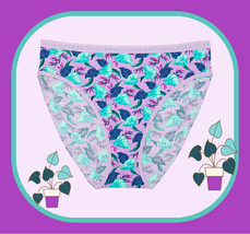 S M L XL XXL Purple Green Ivy  Cotton Victorias Secret HighLeg Waist Brief Panty - $10.99