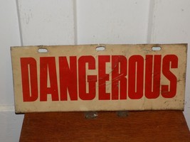 Vintage Dangerous Oxidizers Metal Flip Sign - $64.35