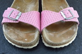 Birkenstock Sz 7 N Pink Slide Birko-Flor Women Sandals - £31.02 GBP