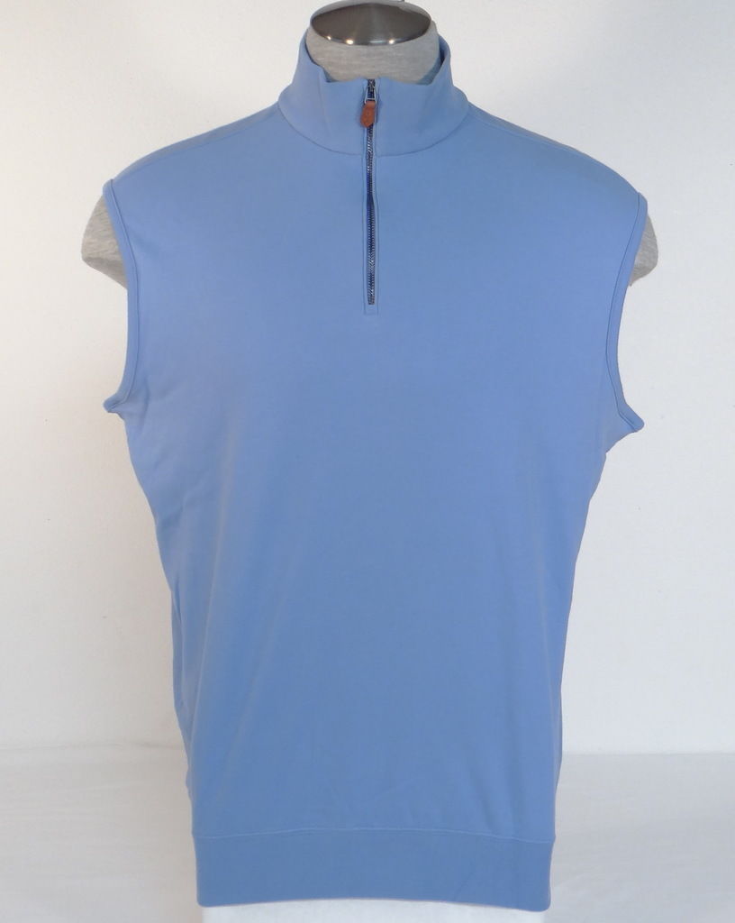 Polo Golf Ralph Lauren Blue 1/2 Zip Sleeveless Golf Vest Mens NWT - £92.66 GBP