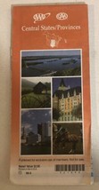 Central States Provinces Travel Map Fold Out Brochure Booklet Ephemera M4 - £6.10 GBP