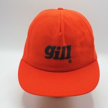 Vintage Gill Hunter Orange Adjustable Snapback Trucker Hat Cap - £22.50 GBP