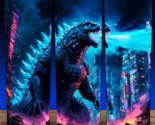 Godzilla in Neon Tokyo Atomic Blast King of Monsters Cup Mug Tumbler - $19.75