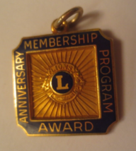 Vintage Lions International Anniversary Membership Program Award Pendant 1960&#39;S - £4.74 GBP