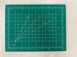 Quilters 8 X 6 Small Cutting Mat with Inch. and 3 Angles 30 45 60 Degree... - $6.93