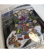STAINED GLASS Angel Counted Cross Stitch STOCKING KIT ~ NEW - $18.65