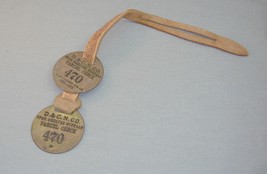 D &amp; C Nav Co Lake Lines Detroit Cleveland Double Brass Steamer Luggage Bag Tags - £200.92 GBP