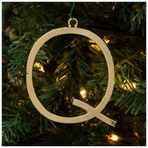 Monogram Metal Christmas Ornament - Letter Q - £13.25 GBP