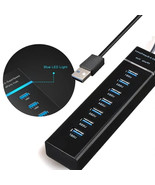 USB 3.0 Hub 7-Port USB Hub USB Splitter USB Expander for Laptops Flash D... - £8.92 GBP