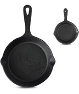 Cast Iron Cookware Set  2Pcs Skillets Set: One  4&#39;&#39; and One 8&#39;&#39; Black NEW - £22.81 GBP