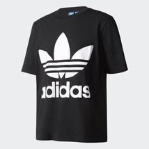 New Adidas Original AC Boxy Tees Men Tonal Relax Fit T-Shirt Black Summer BK7175 - £47.89 GBP