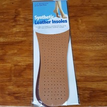 NEW Synthetic Leather Insoles Unisex Men&#39;s Women&#39;s Insert Custom Fit Cut to Size - £7.46 GBP