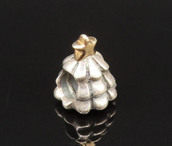 PANDORA 14K GOLD &amp; 925 Silver - Vintage Christmas Tree Charm Pendant - P... - $43.62