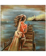 40 x 40 in. Romantic Girl Hand Painted Primo Mixed Media Iron Wall Sculp... - £320.18 GBP