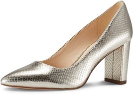 JENN ARDOR Women&#39;s Chunky Thick Block Heel Pumps Pointed Closed Toe Shoes Sz 7.5 - £23.79 GBP
