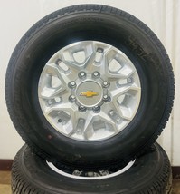 18&quot; Chevy Silverado 2500 Silver OEM Wheels Michelin LT275/70R18 LTX AT2 Tires - £1,749.15 GBP