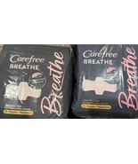 NEW 2x Lot of 2 Pack Carefree breathe 16 regular ultra thin pads 32 total - $38.03 CAD