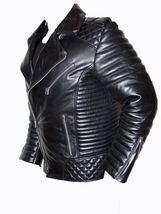 MENS GENUINE LEDER LEATHER VINTAGE 80&#39;s  QUILTED ROCK BIKER JACKET PUNK ... - $1,922.22 MXN