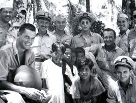 1941 Sailors With Locals In India Photograph  - $19.80
