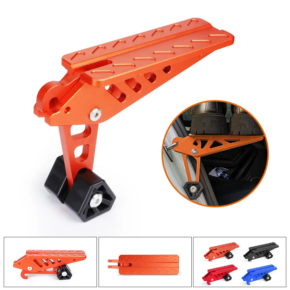 Aluminum Car Roof Rack Step Fit Door Latch Rooftop Up Hook Stand Pedals For Most - £35.11 GBP
