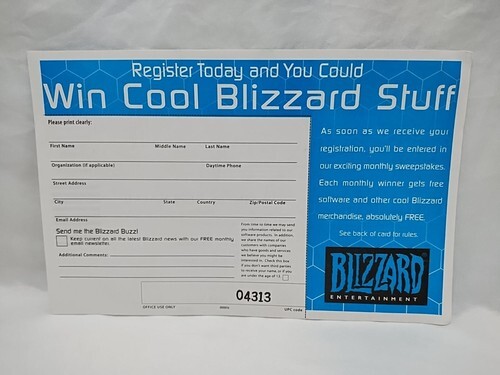 2001 Blizzard Entertainment Mail In Sweepstakes Advertisement Sheet - $14.84