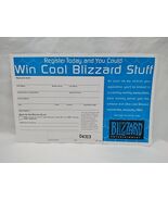 2001 Blizzard Entertainment Mail In Sweepstakes Advertisement Sheet - $20.69 CAD