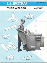 1971 Paper Lubow Machine Co. Tube Welder Model TB-1 Advertising Brochure - $14.07
