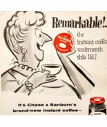 1956 Chase &amp; Sanborn Instant Coffee Advertisement Full Bodied Beverage D... - $29.99