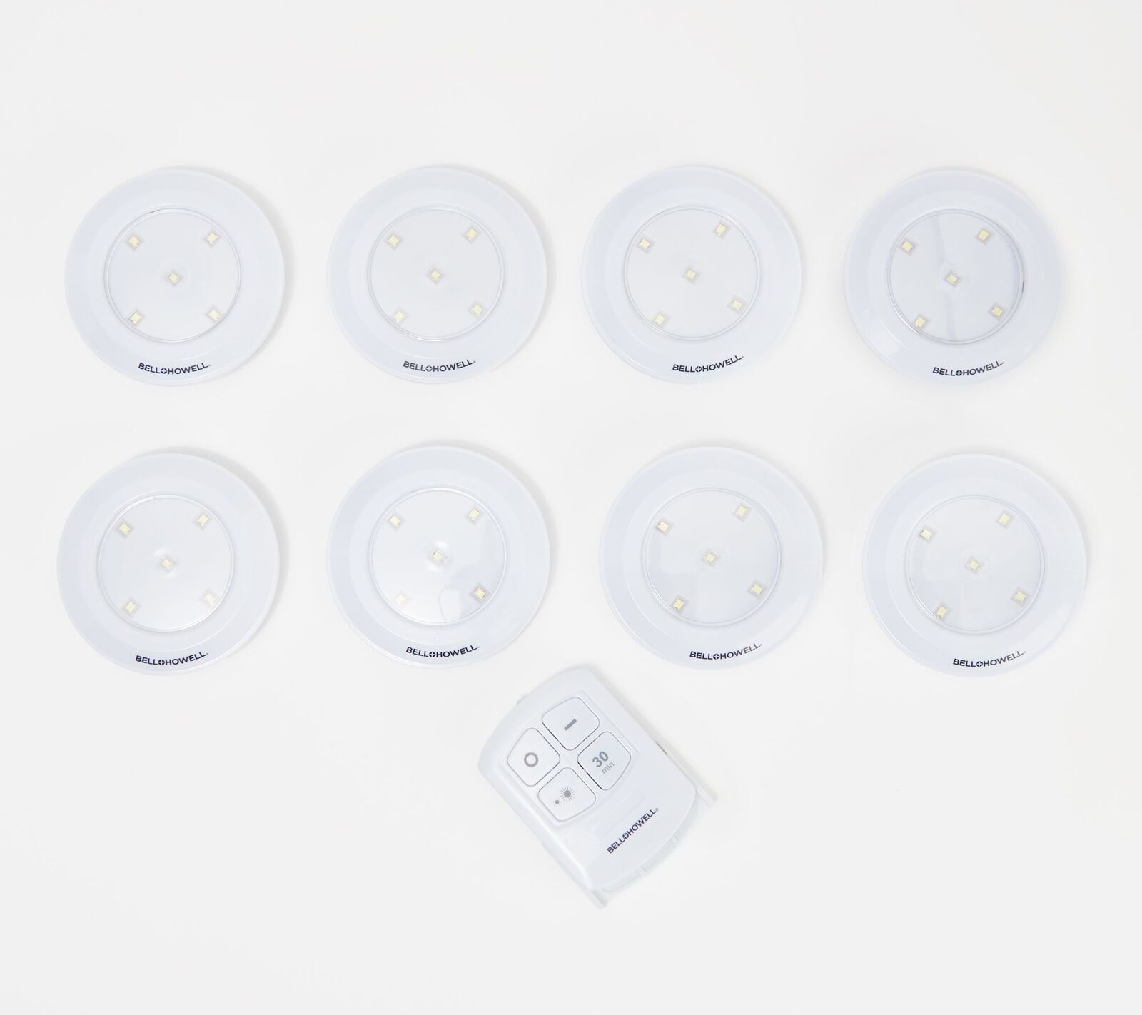 Bell & Howell Set of 8 Remote Controlled Pod Lights in White - $38.79