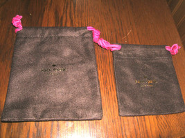 Kate Spade Pair of Brown &amp; Pink Jewelry Drawstring Dustbag Pouch (New) - £7.72 GBP