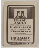 FRANK ZAPPA &amp; THE MOTHERS - VINTAGE ORIGINAL 1970&#39;s BACKSTAGE PASS NEW Y... - €25,67 EUR