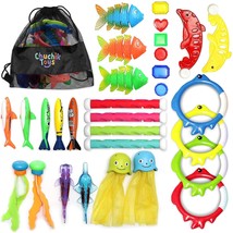 Diving Toys 30 Pack, Swimming Pool Toys For Kids Includes 4 Diving Stick... - £21.88 GBP