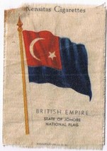 British Empire State Of Johore National Flag Kensitas Cigarettes Silk Tr... - $3.95